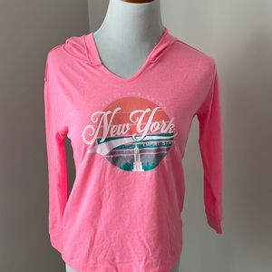Girls long sleeve, hooded t-shirt